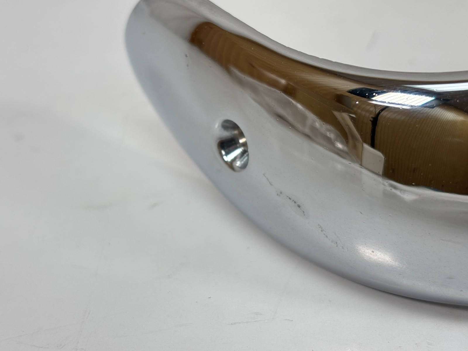 Cushman 50 Series, 52 Pacemaker, 54 Road King Chrome Front Fender Tip 4.00×8″