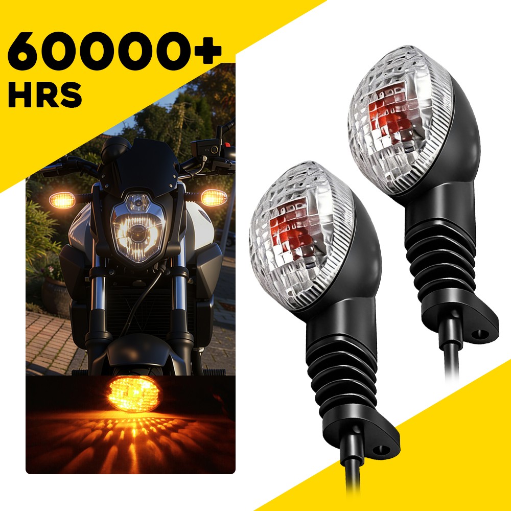 2X Clear Lens Turn Signal Light Indicator Blinker For KAWASAKI KLX125L 2013-2016