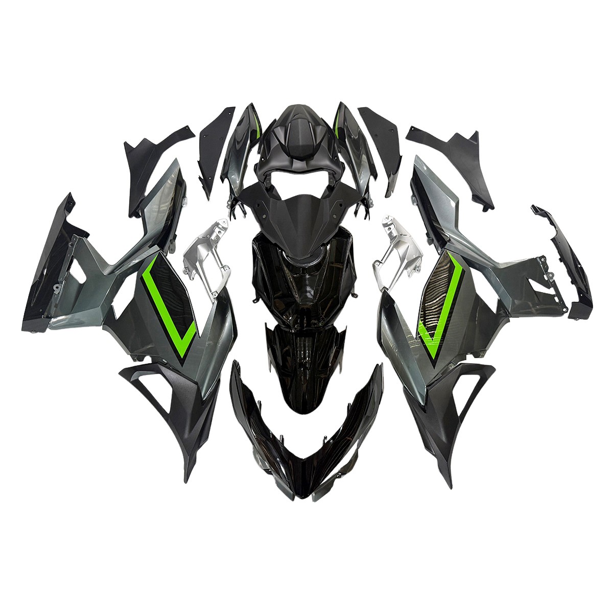 ABS Bodywork For Kawasaki Ninja 400 2018-2023 Iron Gray Green Fairings Body Kits