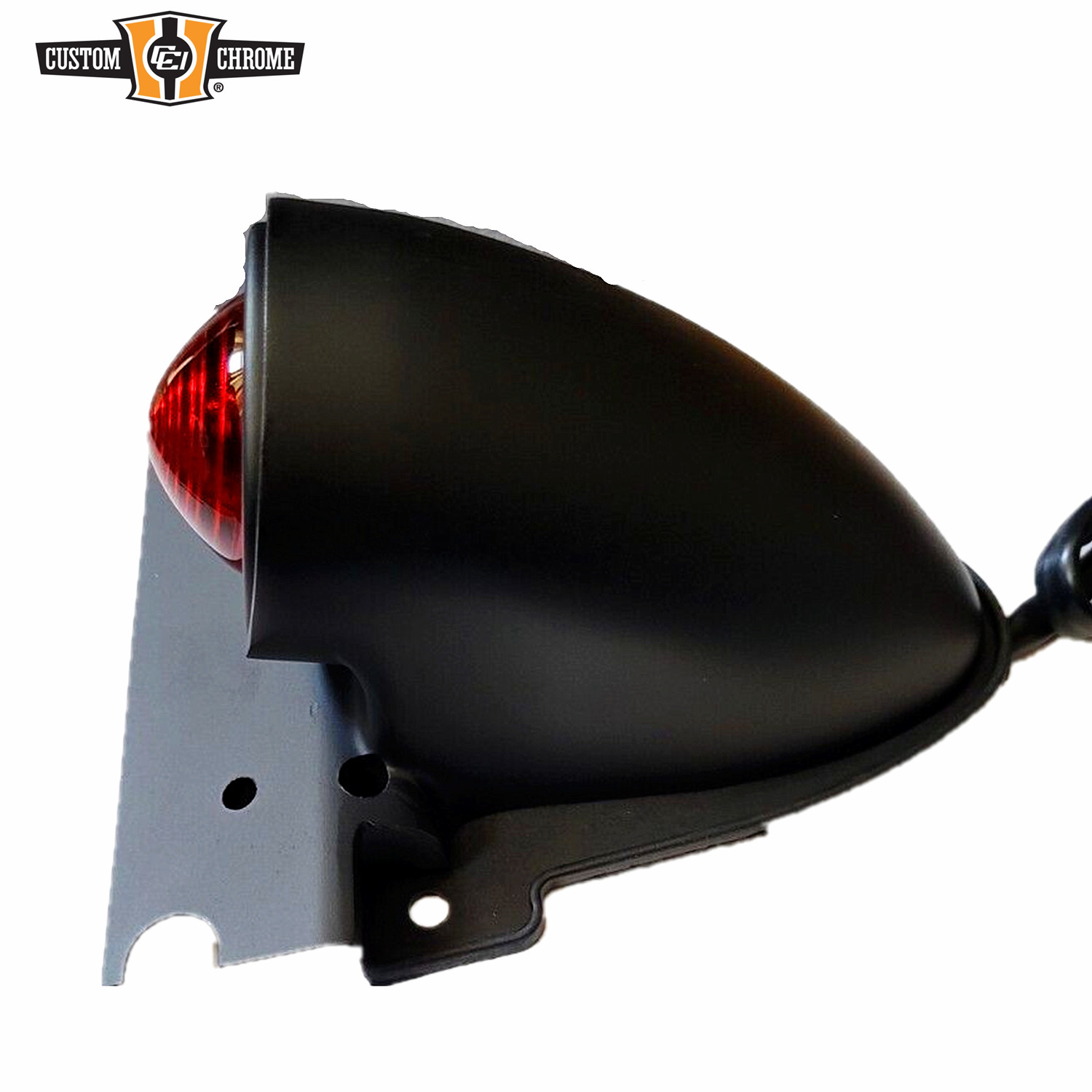 Black Powder Coated Tail Light Lamp Fits For Harley Chopper Sparto Style