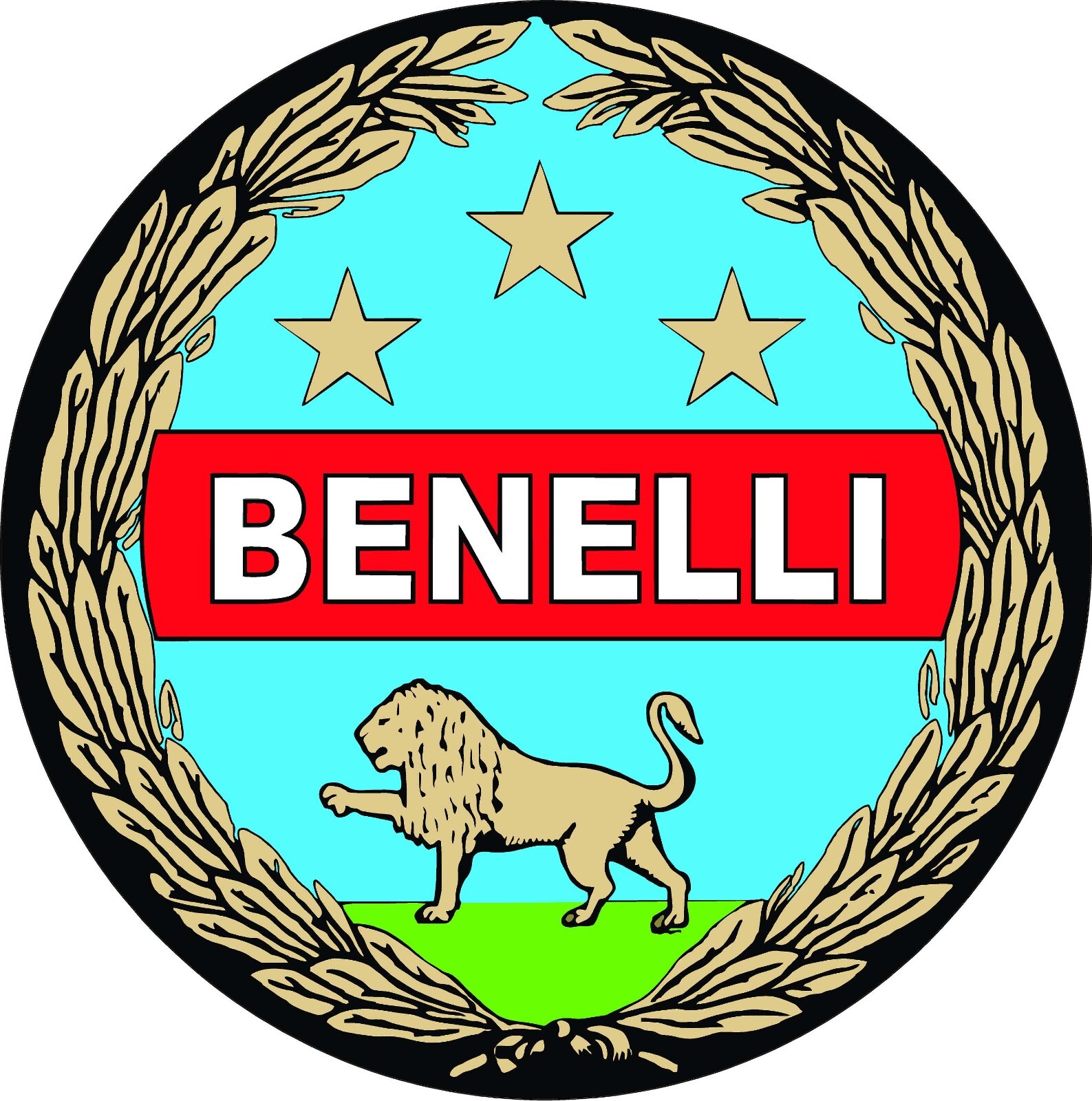 #3827 (1) 3.75″ Benelli Motorcycle Repro Vintage Decal Sticker LAMINATED