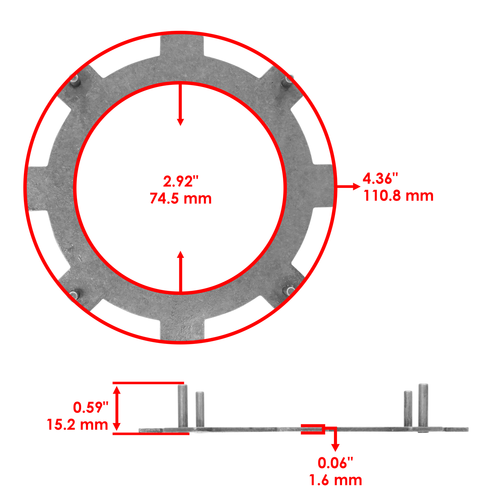Clutch Friction Plates w/ Free Springs & Gasket Kit for Honda ATC70 1978 – 1982