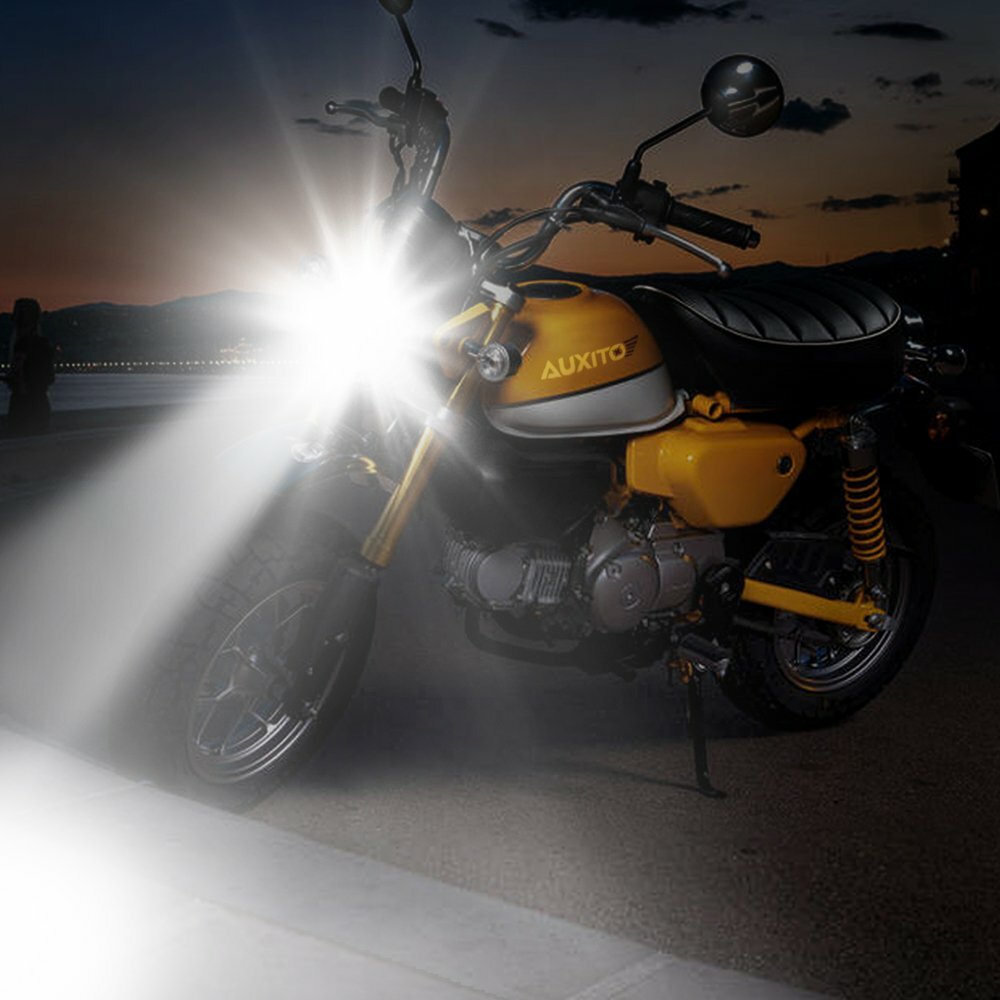 Auxito Motorcycle H4 9003 LED Headlight High Low Beam 6000K Bulb 8000LM All-in-1