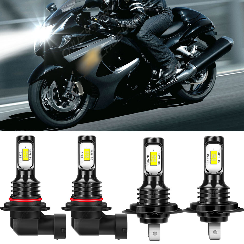 H7 9005 For Suzuki GSXR 1000 2005-2006 Xenon Hyper White Headlight Lights Bulbs