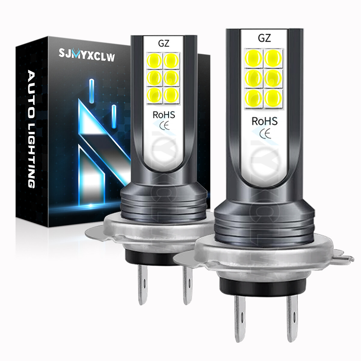 For Honda CBR1000RR 2004-2019 H7 Motorcycle LED Headlight Bulbs 6000K White
