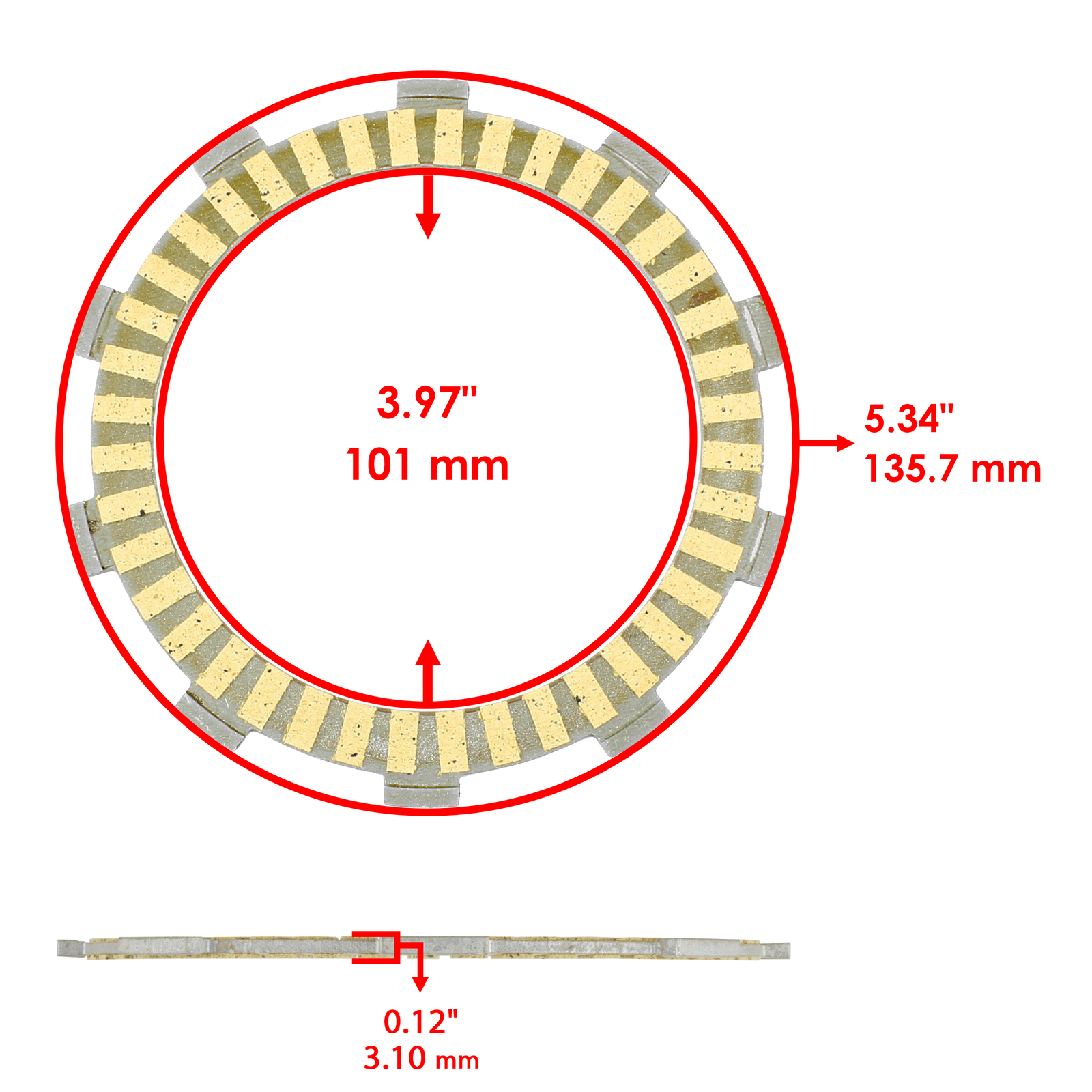 Clutch Friction Plates for Honda CBR929RR CBR954RR 2000 2001 2002 2003