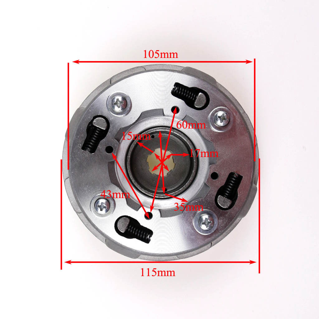 17 Teeth Auto Clutch Assembly Reverse Engine 110cc 125cc ATV Go Kart Sunl NEW