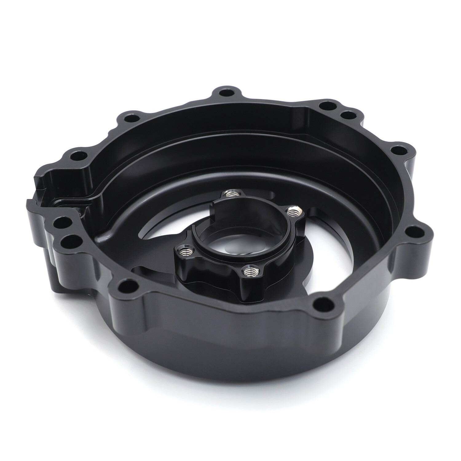 Black Clear Engine Stator Cover Crankcase Left For 2007-2023 Kawasaki ZX-6R Ninj