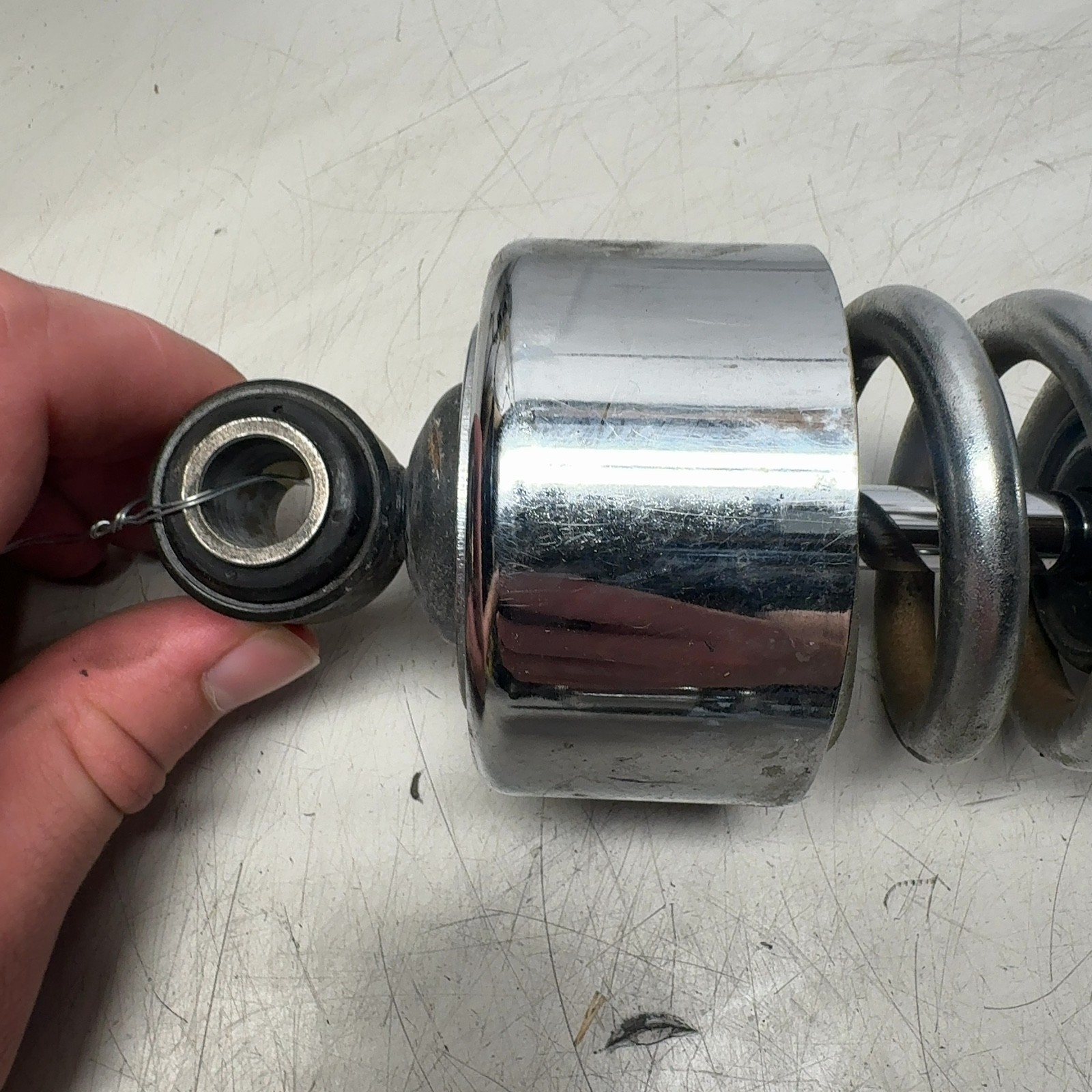 95-05 Harley Dyna OEM Chrome 12.5″ Shock Absorber Set Pair