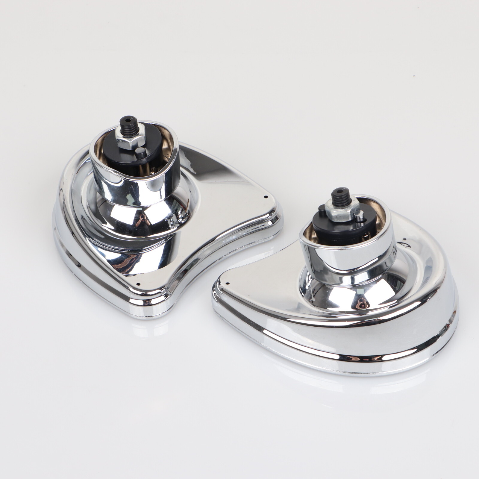 Chrome Fairing Mount Mirrors W/ Blind Spot Mirror For Harley Street Glide 96-13