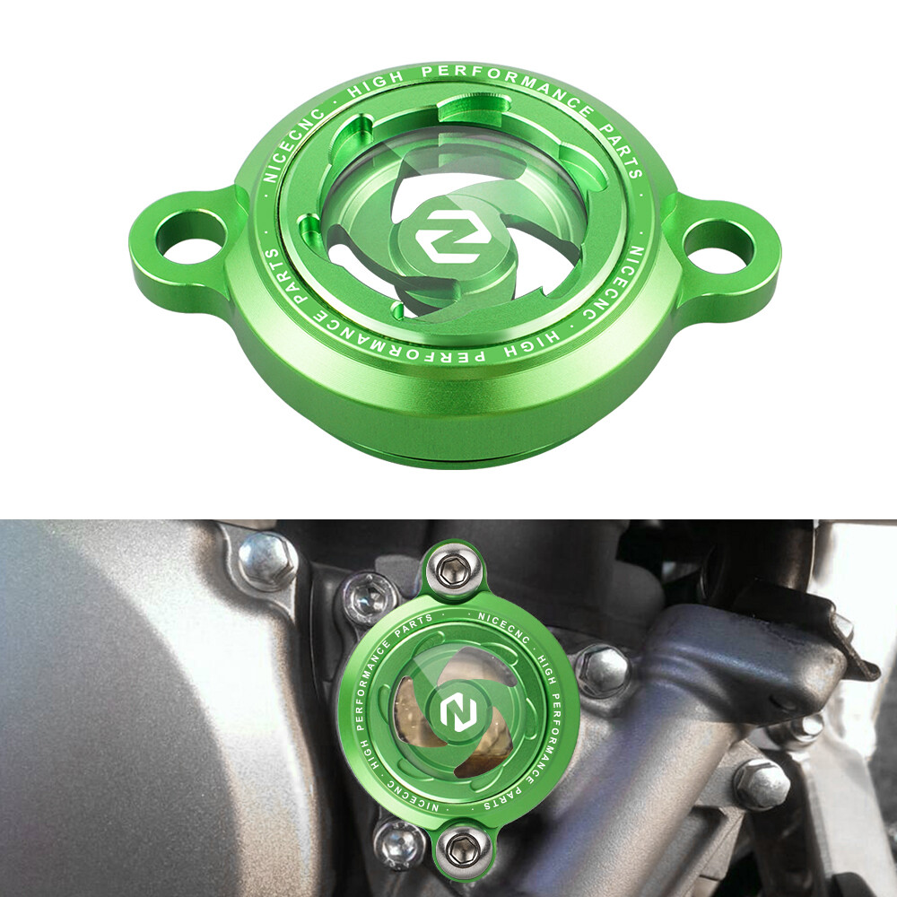 NiceCNC Engine Oil Filter Cover See-through Cap For Kawasaki KX250F 2005-2019