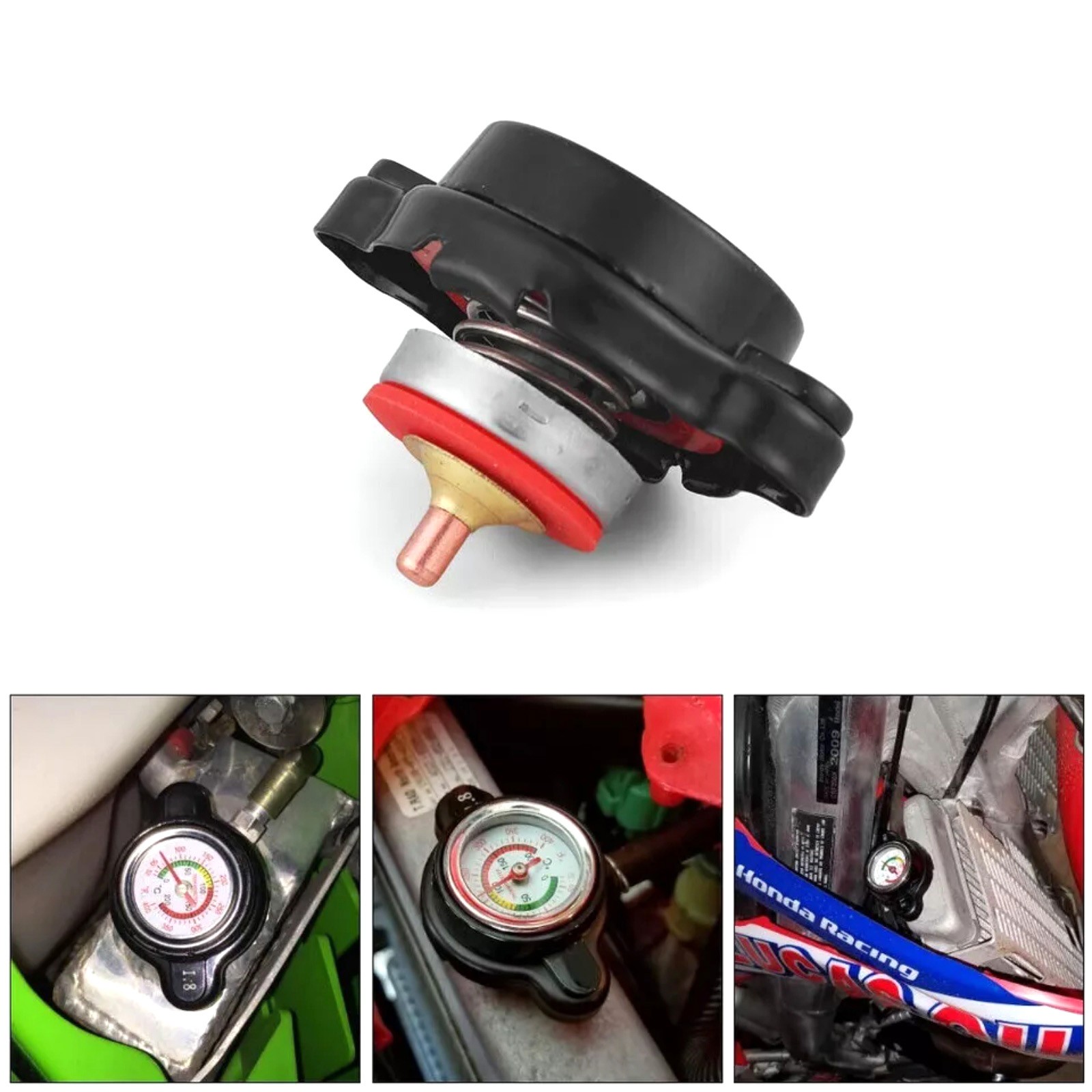 New Anti-Boil Radiator Cap w/Temp Gauge 1.8kg/cm² for Honda CRF450R 2002-2015