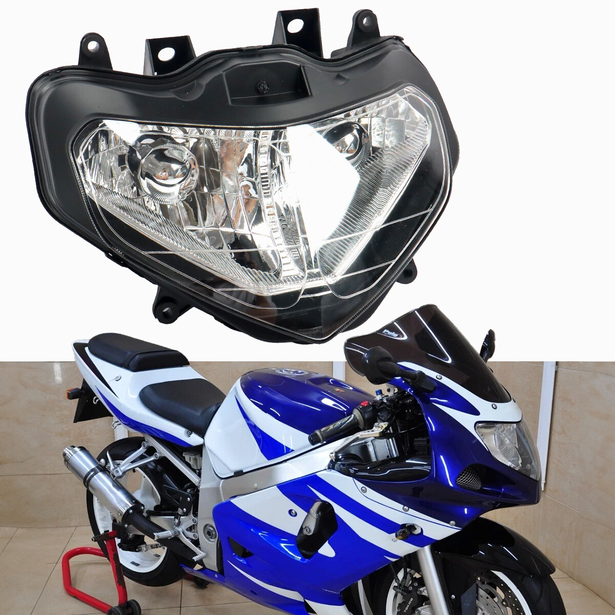 For Suzuki GSXR600/750 2001 2002 2003 K1 Front Headlight Headlamp Assembly