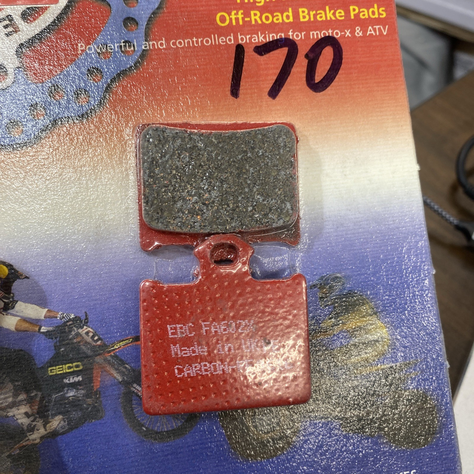 EBC FA602X Carbon Brake Pad KTM 85 SX Freeride 250R Husqvarna TC85 CR65 BK10-170