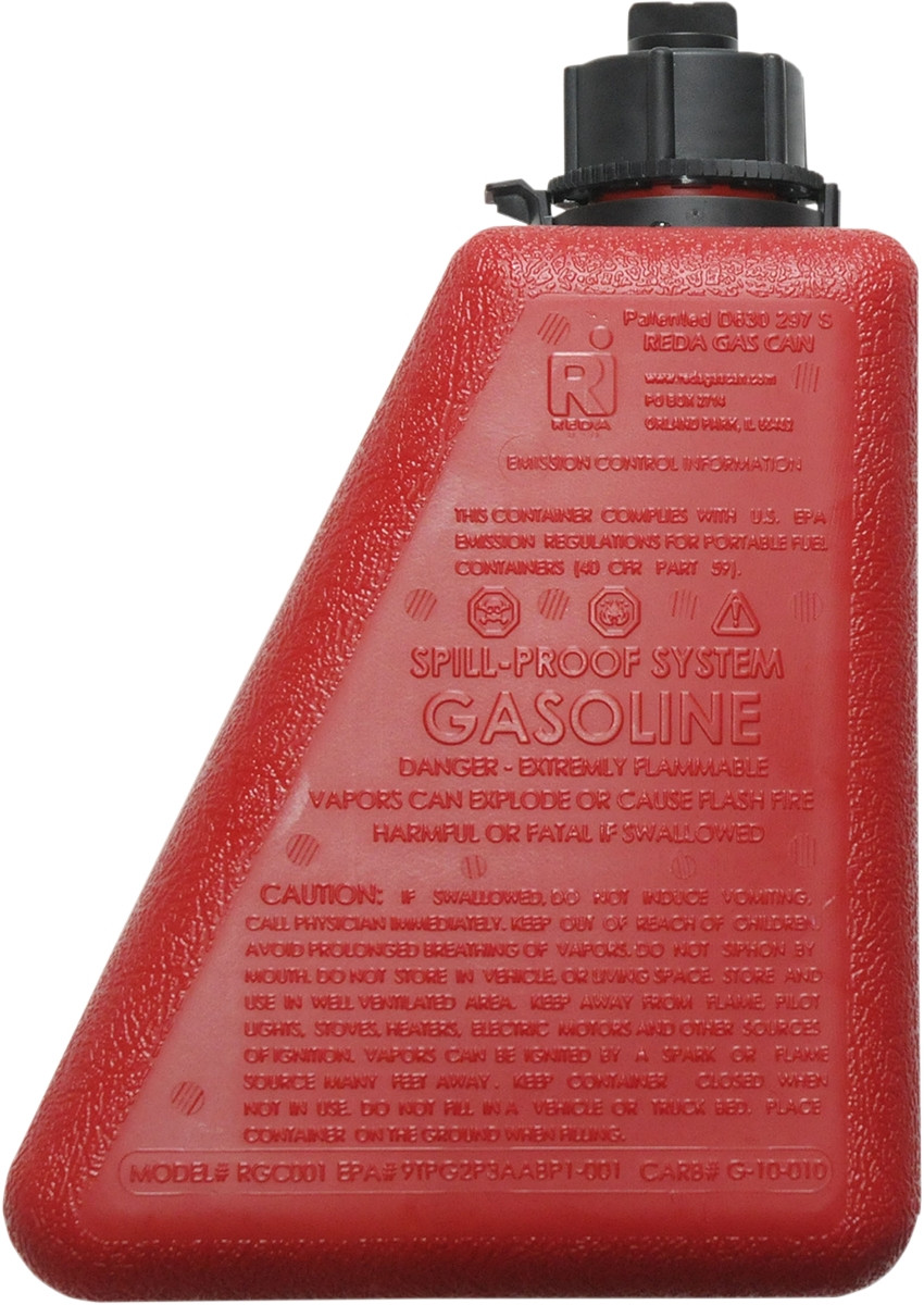 REDA Fuel Gas Can Single 1gal fit most Harley-Davidson Style Saddlebags RGC1001
