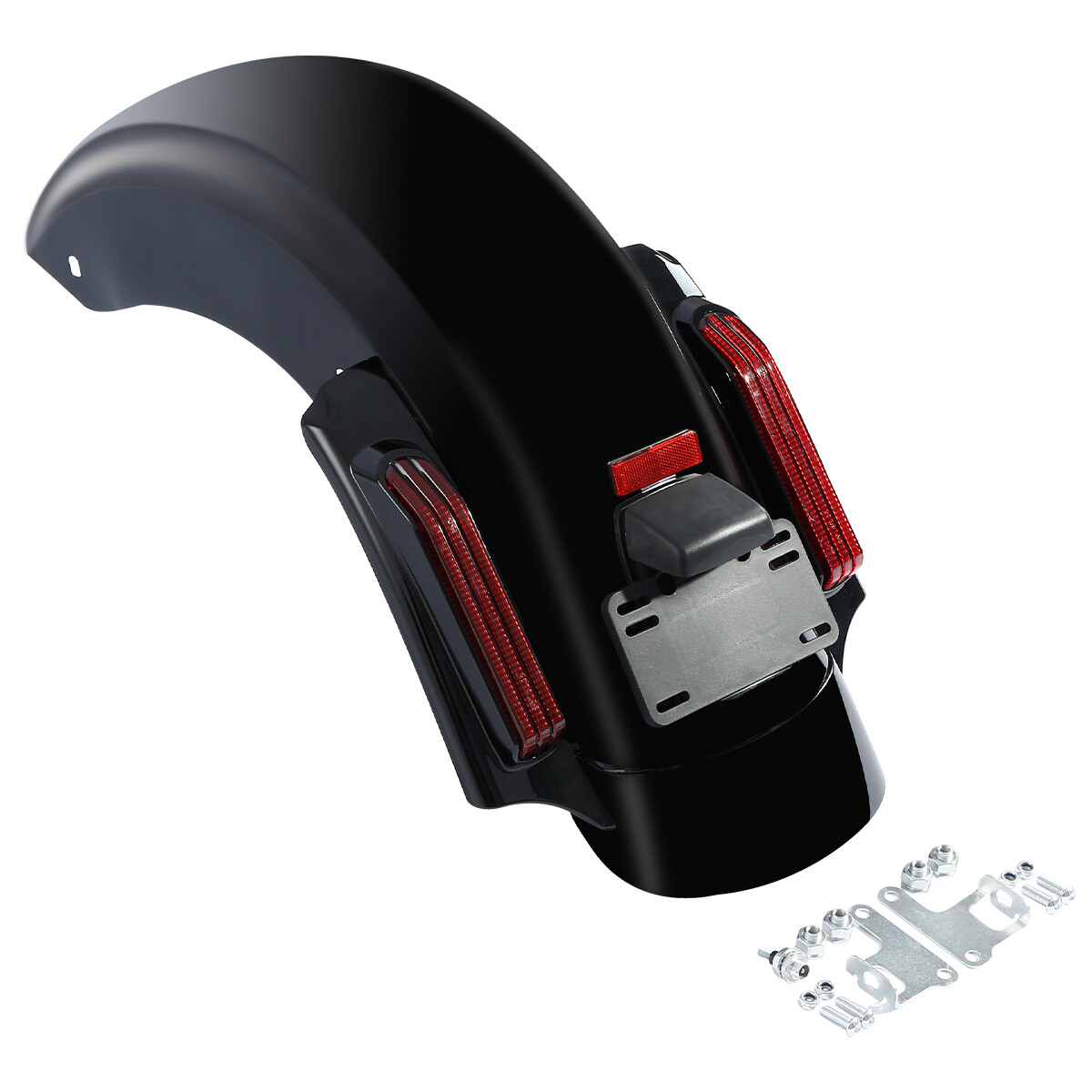 Black 5″ Hard Saddlebags 6×9″ Speaker Lid &Rear Fender For Harley Touring 14-Up