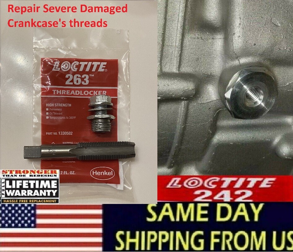 Yamaha Raptor 700 Reducer OIL DRAIN PLUG Bolt AFTER Major Thread stripped Repair