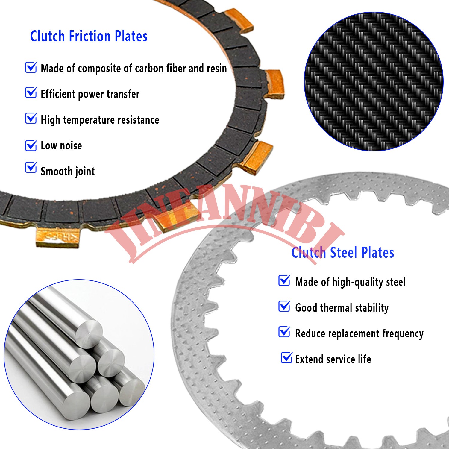 Clutch Outer Pressure Plate Kit & Center Inner Hub for Suzuki Boulevard M50 M50B