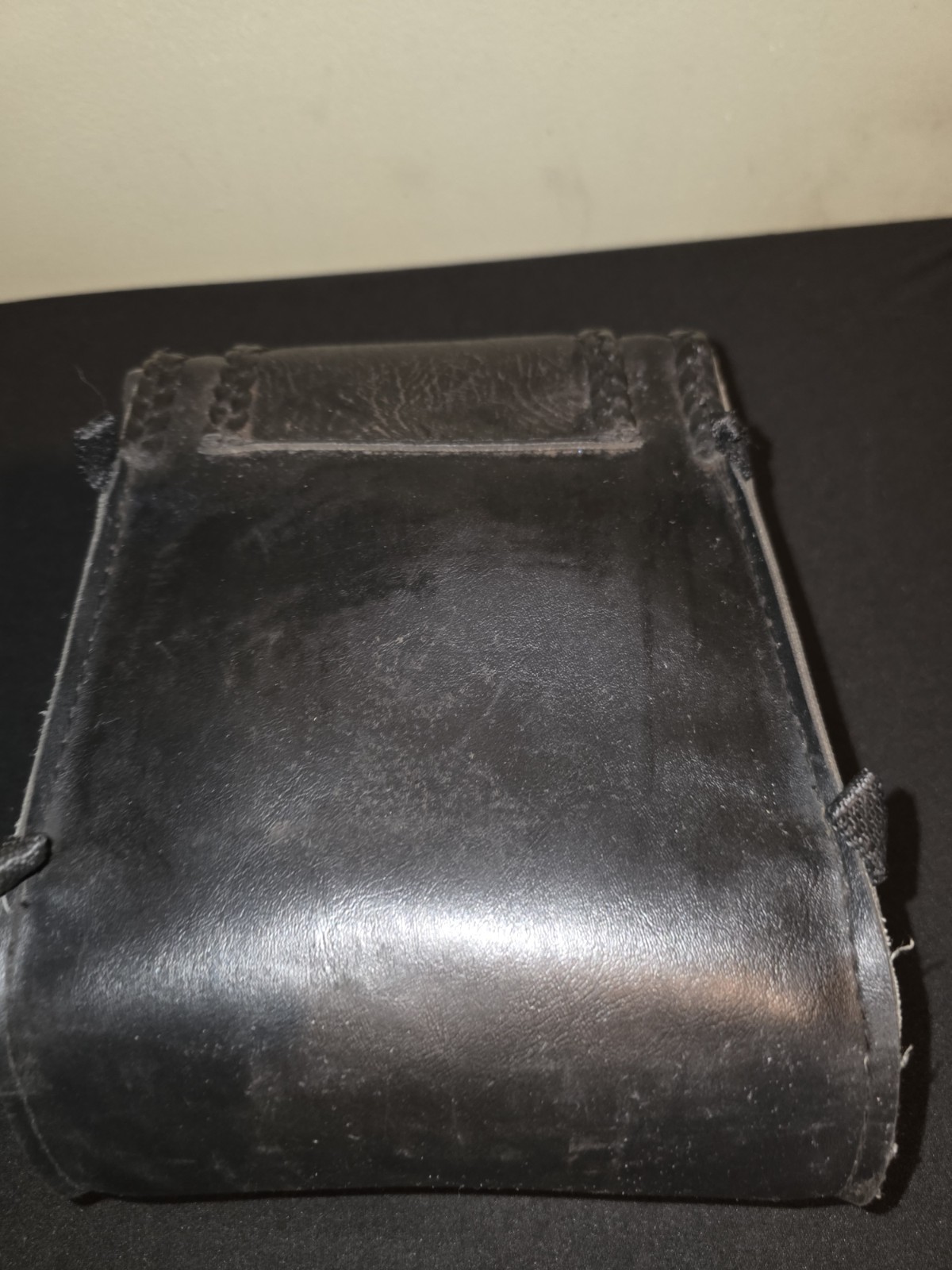 Willie & Max Motorcycle Faux Leather Sissy Bar Saddle Bag Braided Made In USA