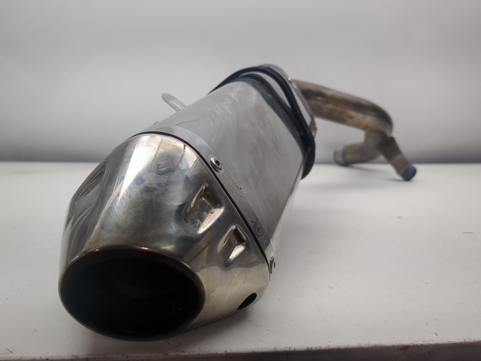 12-15 Triumph Tiger Explorer Rear Delkevic Tri-Oval PR1830R Muffler Assembly