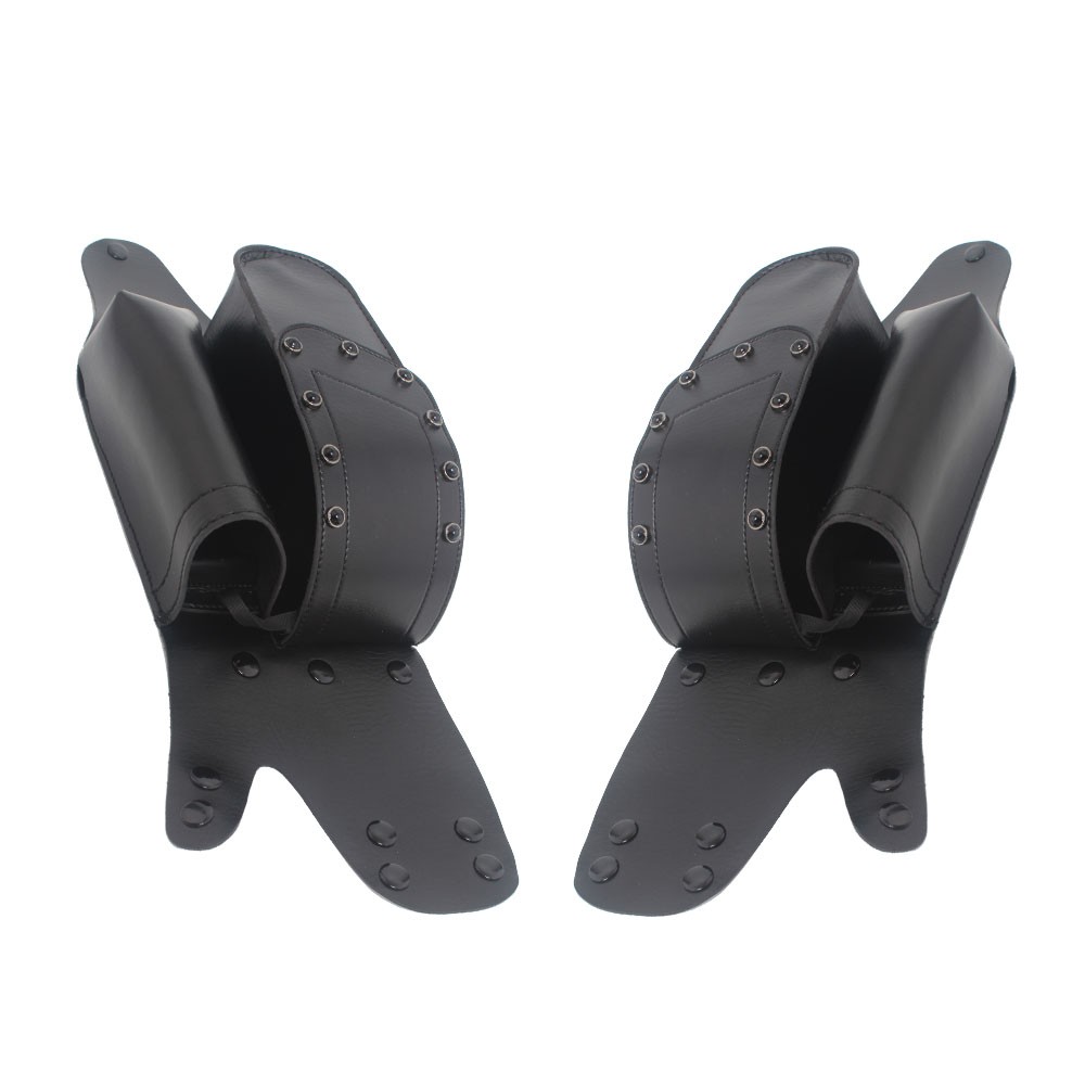 1 Pair Black Saddlebag Guard Bags Water Bottle Holders For Harley Touring King