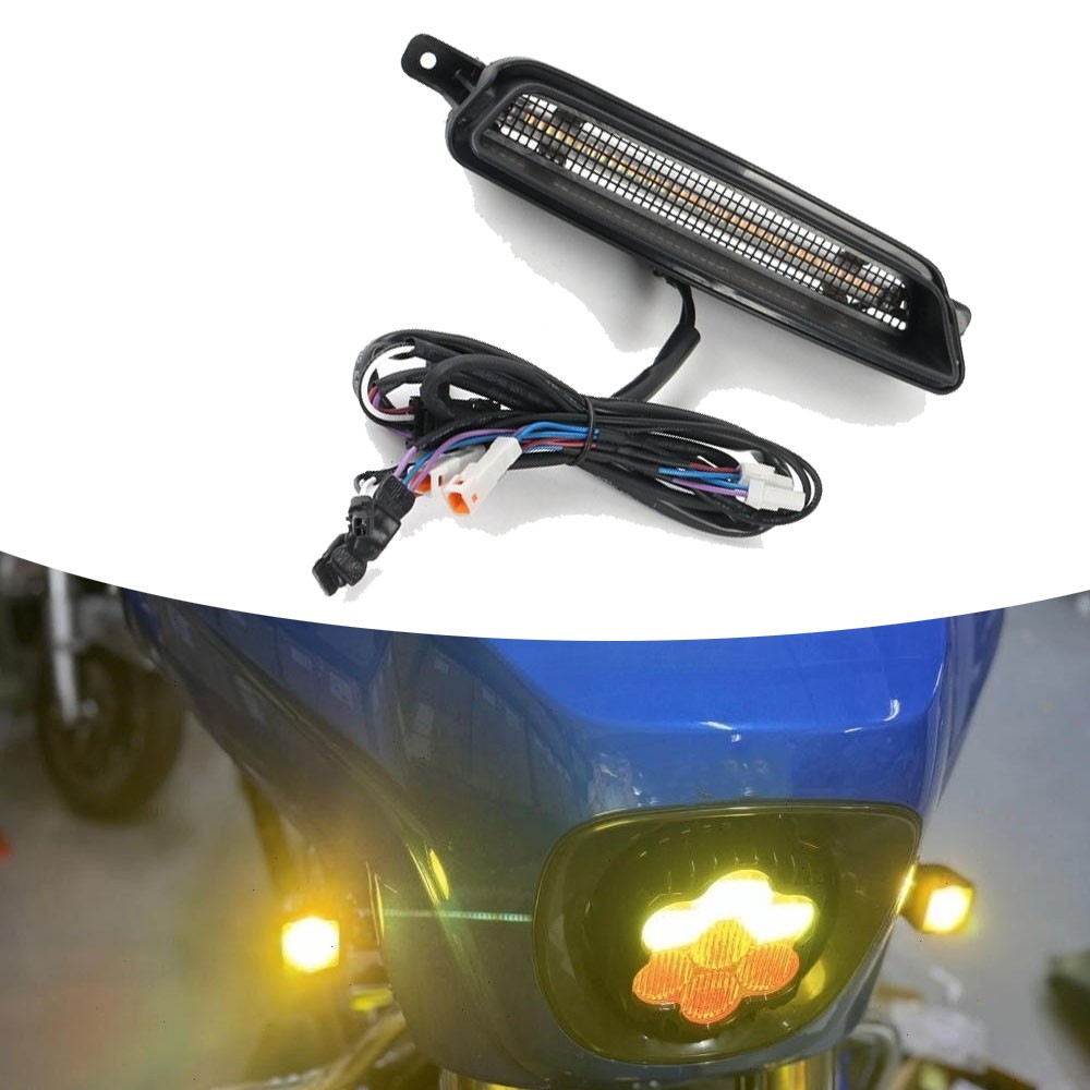Fairing Vent Insert Light Auxiliary Lamp for Indian Chieftain Dark Horse 2019-23