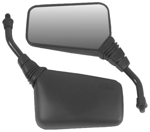 Emgo Universal Rectangular Mirror – Roadhawk – 5in. Stem – Black – 10mm Thread
