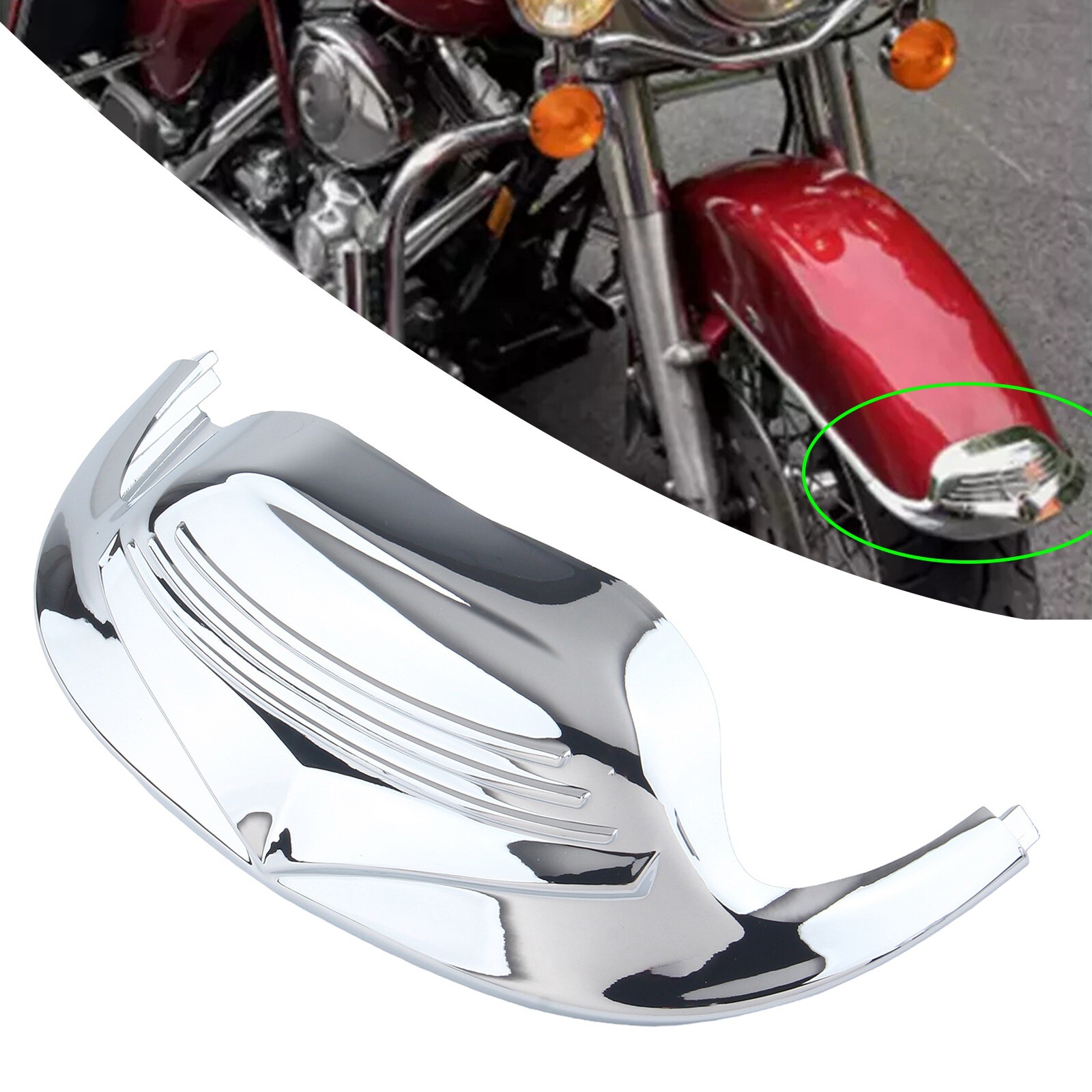 For Harley FLHR Road King 80-13 Classic Front Fender Mudguard Tip Trim