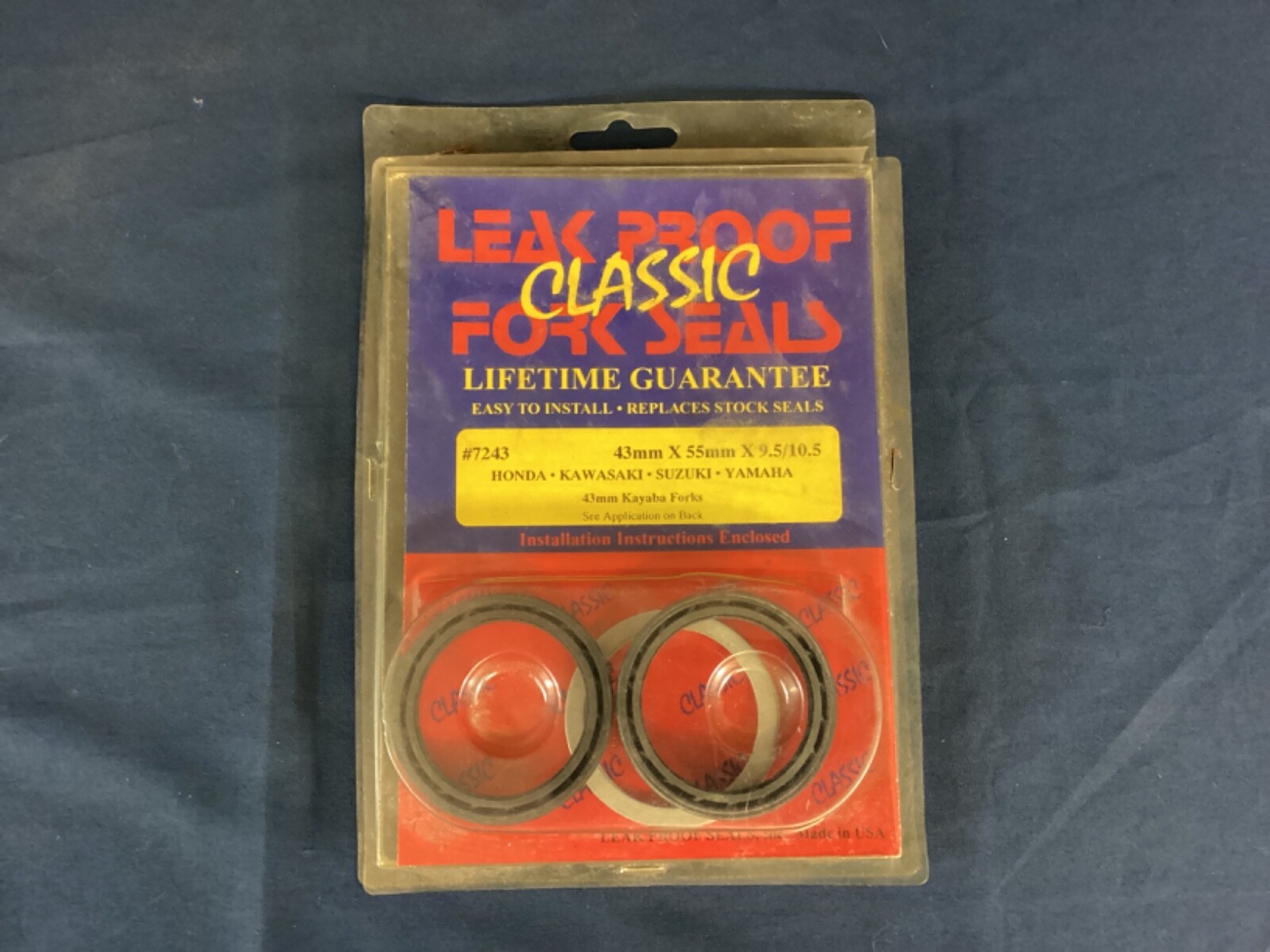 NOS Leak Proof Classic Fork Seals, 43mm x 55mm x 9.5/10.5, 7243*