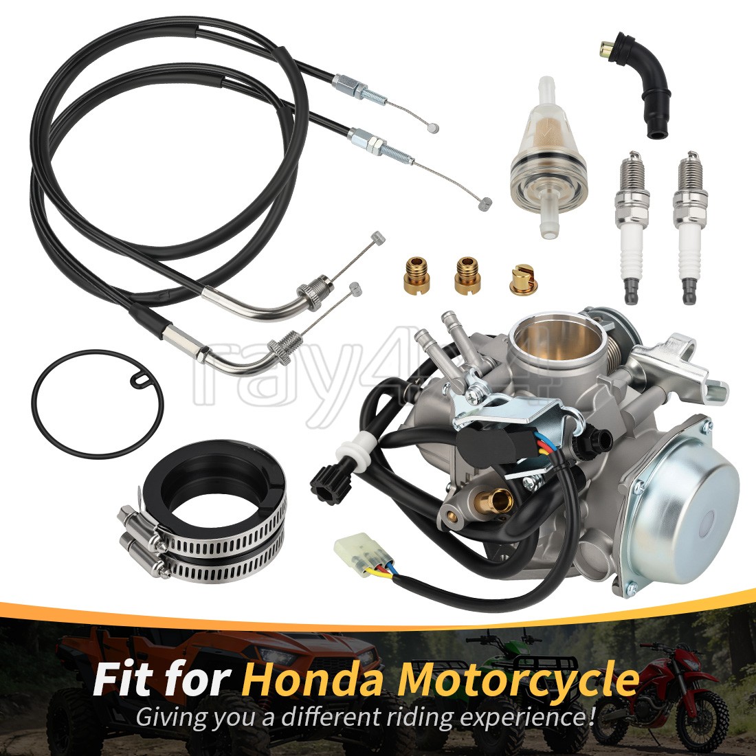 Carburetor 2003-2007 For Honda VTX1300S VTX1300R &Throttle Cable Intake Manifold