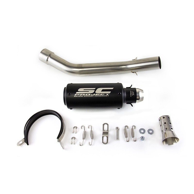 For Kawasaki Ninja ZX10R 2008-2020 Exhaust System Mid Pipe Slip On Black Muffler