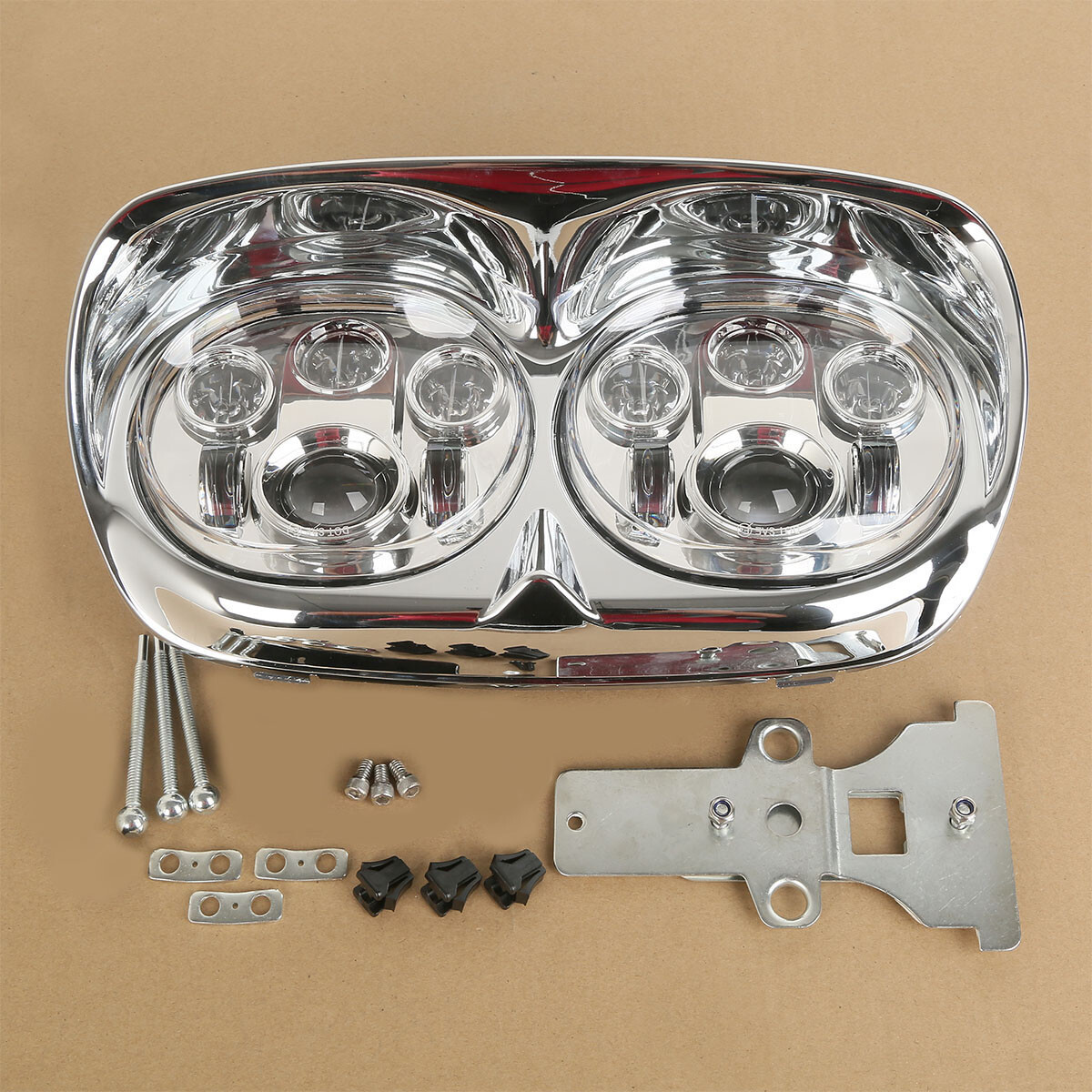 5.75″ Dual LED Headlight Lamp Projector Fit For Harley FLTR Road Glide 1998-2013