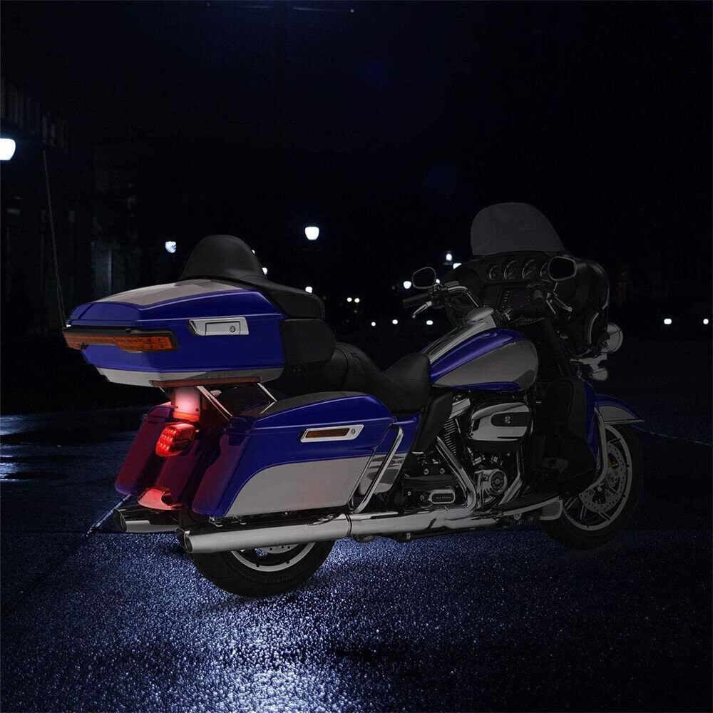 Motorcycle Smoked Lens Tail Rear LED Light Brake Lamp For Harley Softail Fatboy