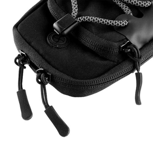Motorcycle Handlebar Storage Bag Waterproof 8x1x4 Inch USB Charging Port Nylon