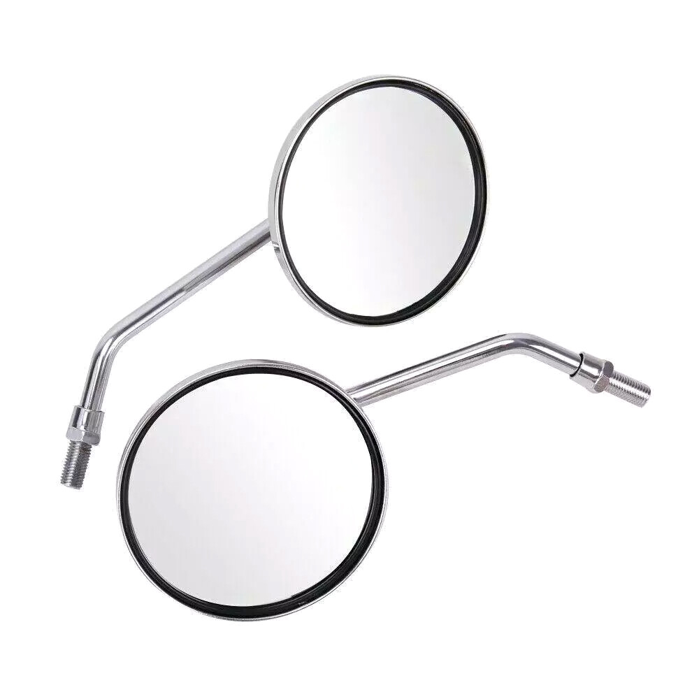 Pair 10mm Round Mirrors For Honda CL90 CT90 CB100 CL100 CL125 CB125 Left & Right