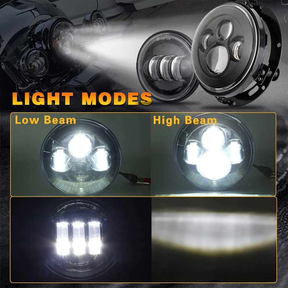 7″ LED Headlight & 4.5″ Passing Lights for Harley Davidson Electra Glide Classic