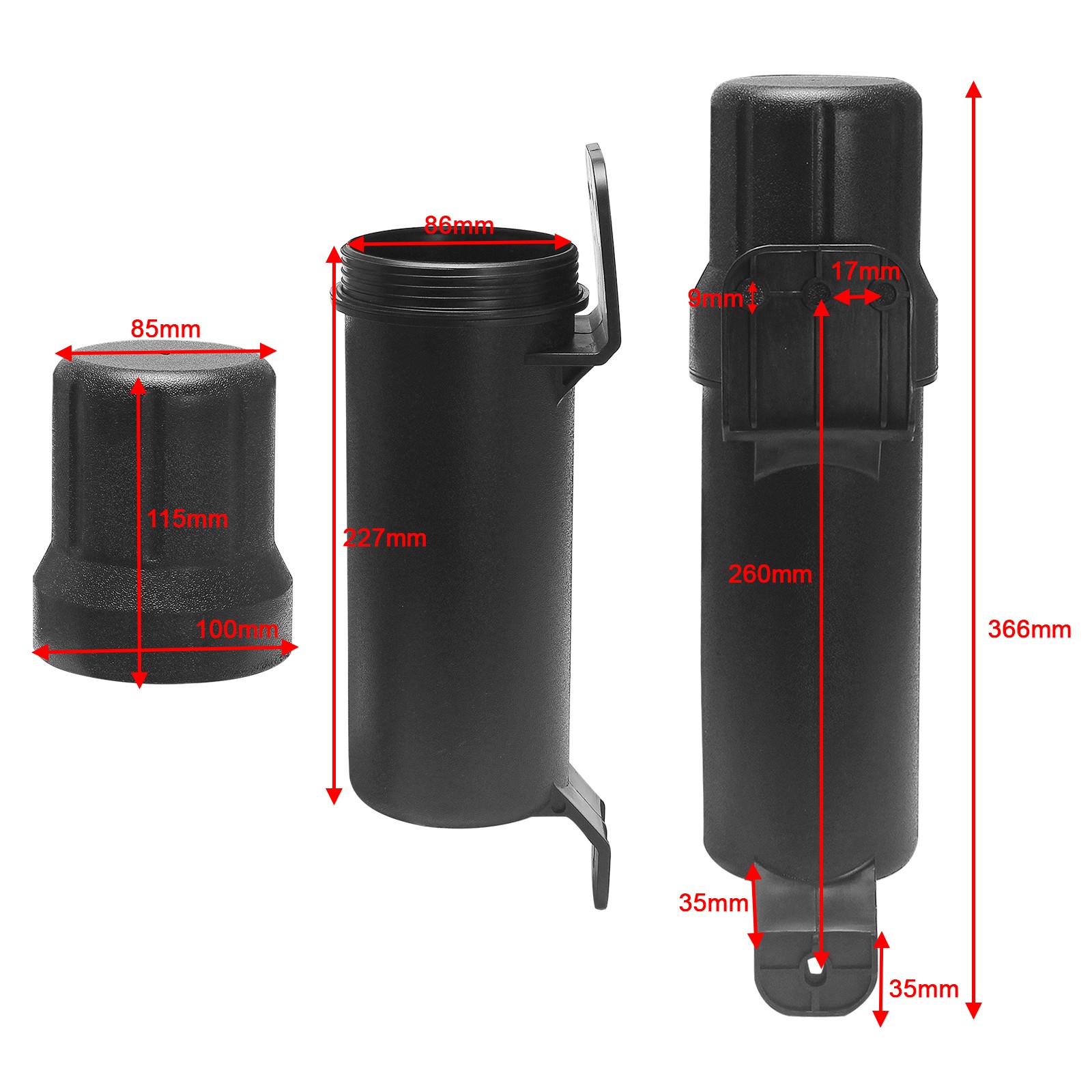 Universal Motorcycle Off-Road Tool Tube Storage Box Waterproof Document Tube