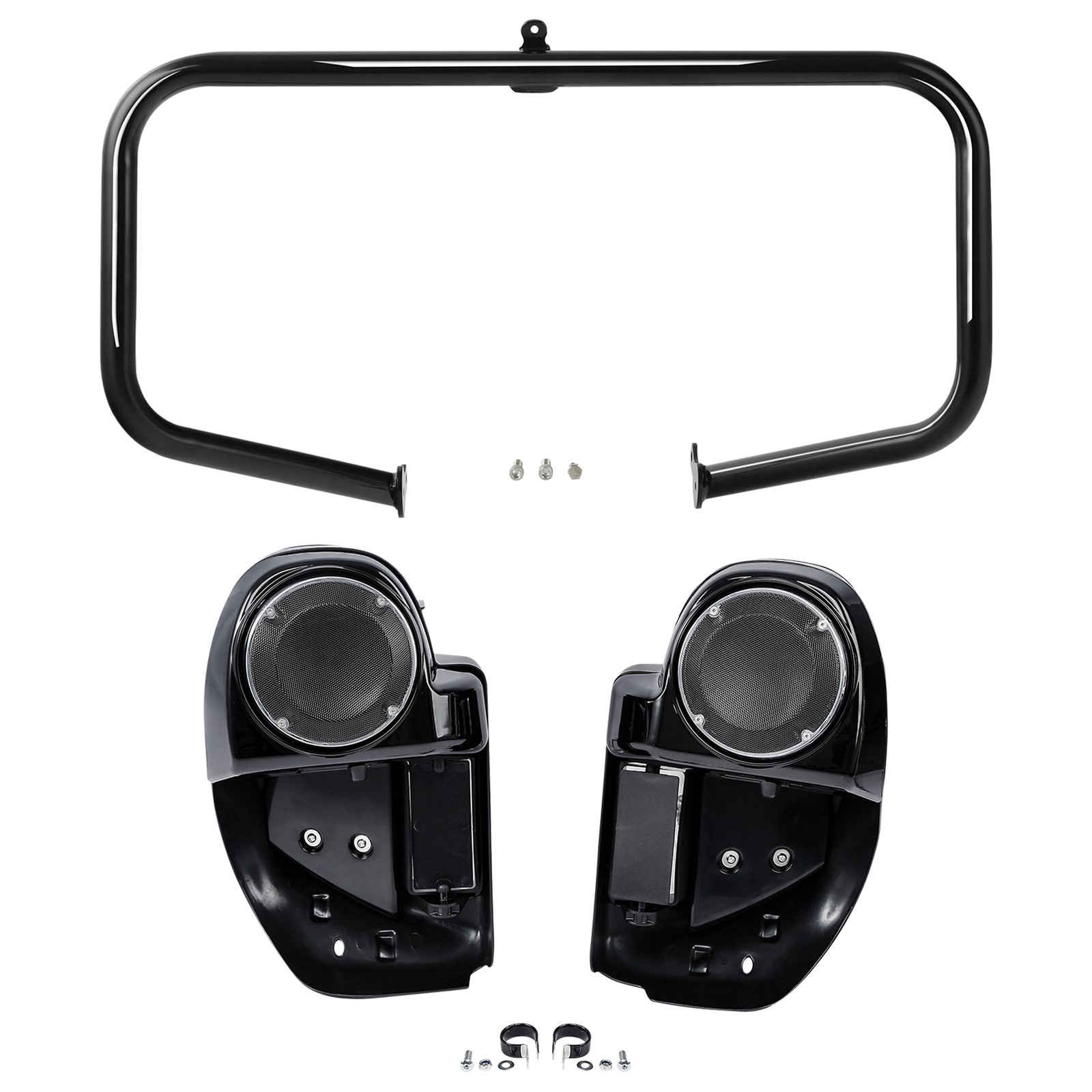 Engine Guard Bar Lower Vented Fairings Speaker Pod Fit For Harley Touring 14-24