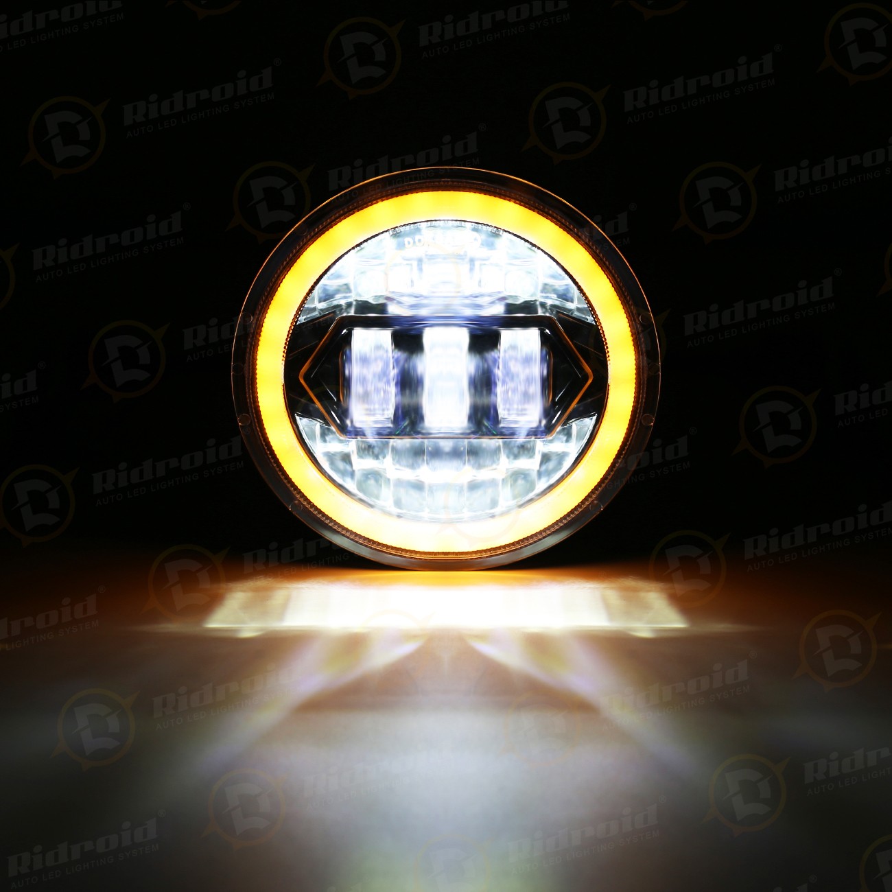 80W 5-3/4″ 5.75 LED Motorcycle Headlight Black for Harley Sportster Dyna Softail