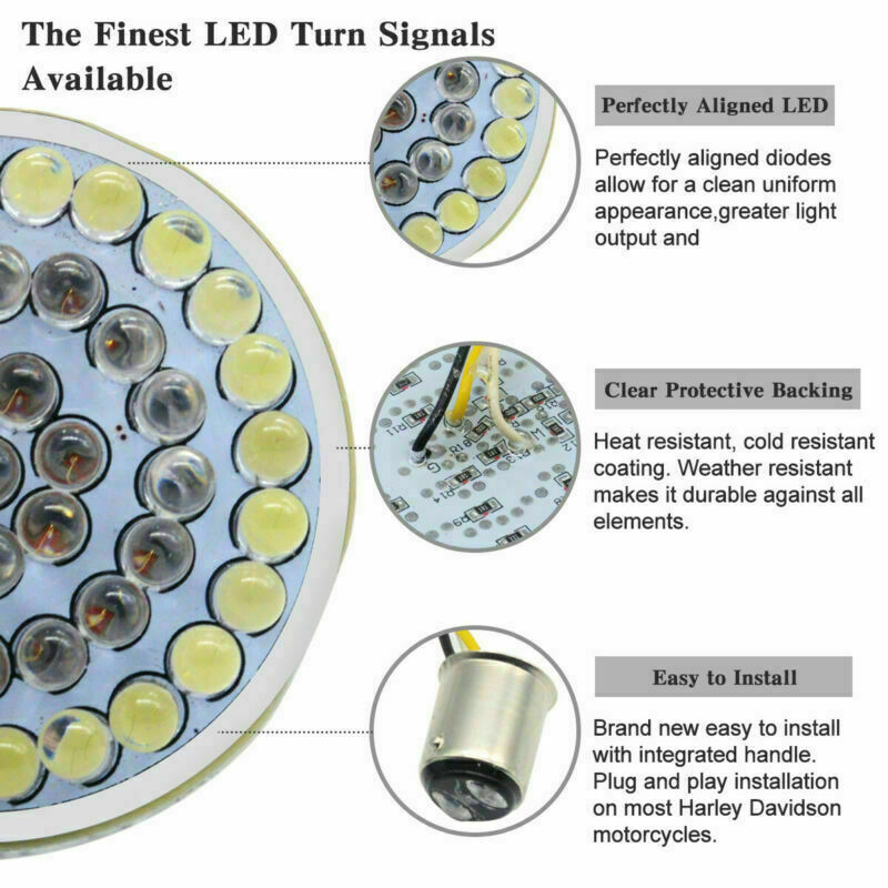 2Pcs 1157 LED Turn Signals Blinker Light For Harley Dyna Street Glide Road King