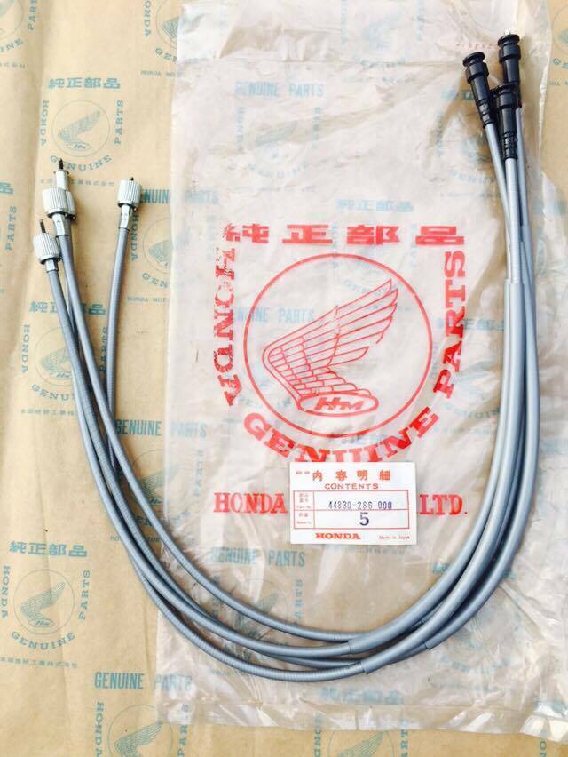 Honda CB250,350 CD250 CL250,350 XL100,125 MT125 MR175 Speedometer Cable Nos 1pcs