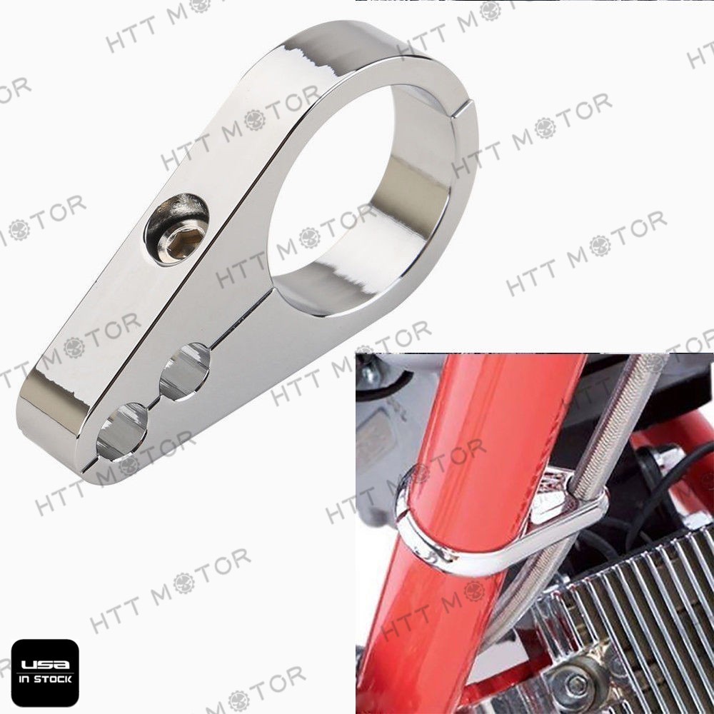 1.25″ 32mm Moto Frame Handlebar Cable Clamp Clutch Brake For Harley Davidson
