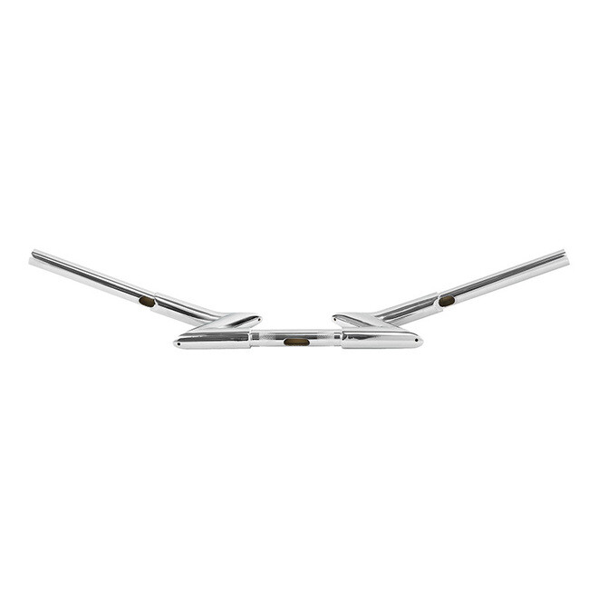 Chrome 1.25″Z-Bar 4″ Rise Dimpled Drilled Handlebar Fits For Harley Chopper