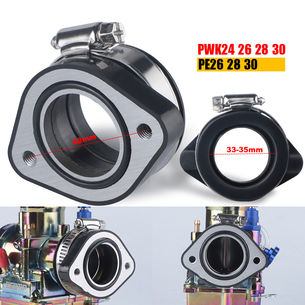48mm Flange Intake Adapter Carb Manifold Boot For PWK 24 26 28 30mm Carburetor