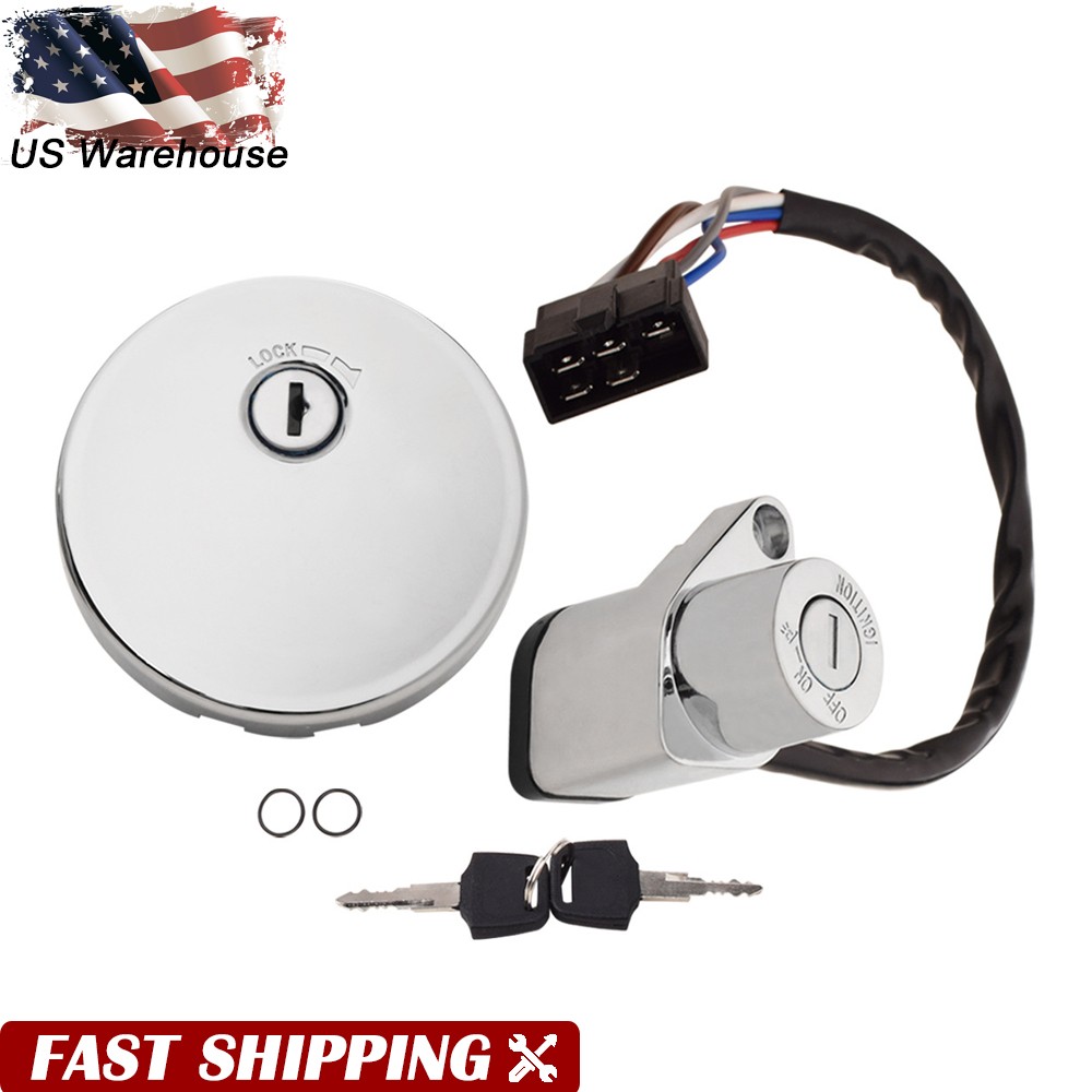 Ignition Switch Fuel Gas Cap Keys Set for Kawasaki Vulcan 400 800 Vulcan 500 LTD