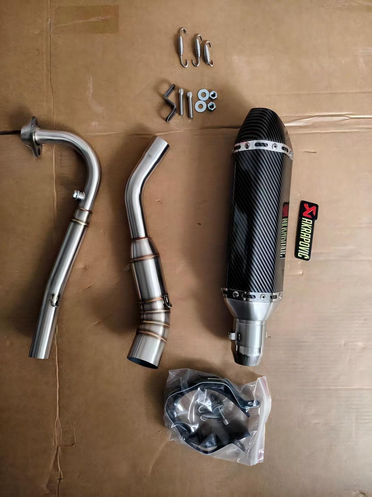 Z125 Pro 2017-2025 for Kawasaki Exhaust System Header Pipe Slip On Muffler Tips