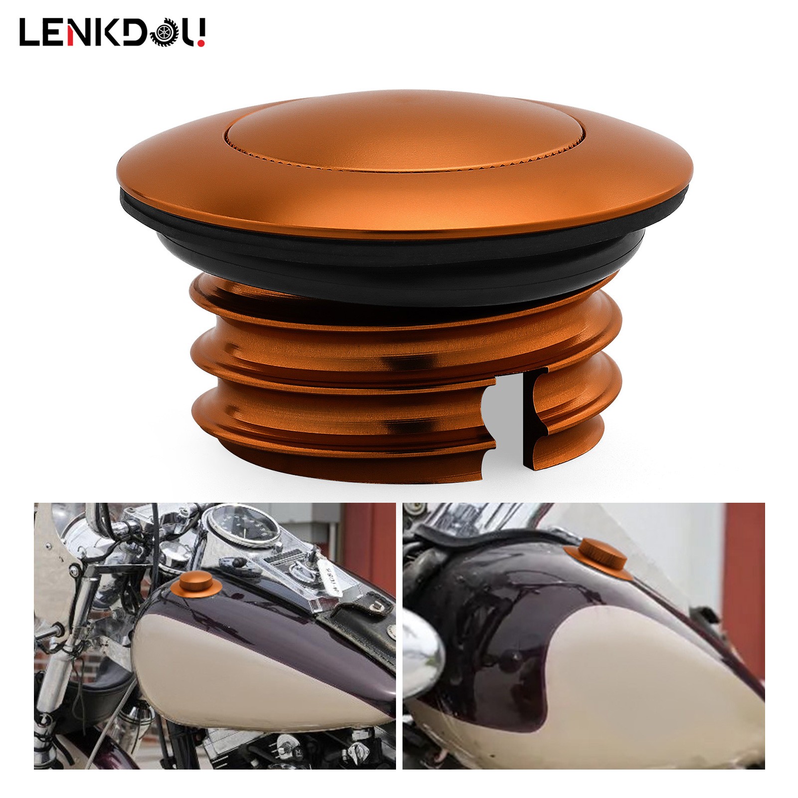 CNC Fuel Gas Tank Oil Cap Cover For Harley Dyna Softail Sportster XL Road King