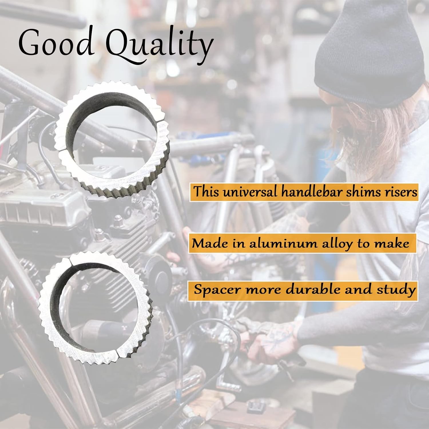 Universal Conversion Shims Spacer 7/8”/22mm to 1”/25mm, 4pcs