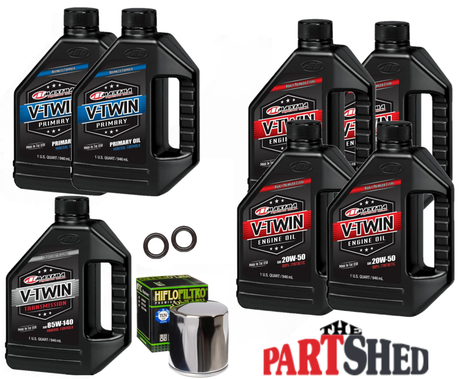 Harley Davidson V-Twin Full Synthetic Oil Change Kit (1999-2022)