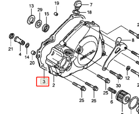 For Honda CRF450R 2007-2008 Left Crankcase Cover Gasket 11395-MEB-670
